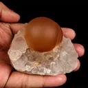 Fluorite ball on MM Quartz Natural Mineral Specimen - image 5