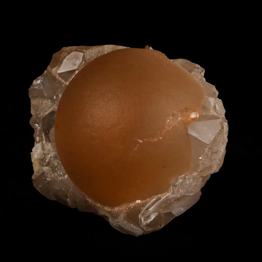 Fluorite ball on MM Quartz Natural Mineral Specimen - image 2