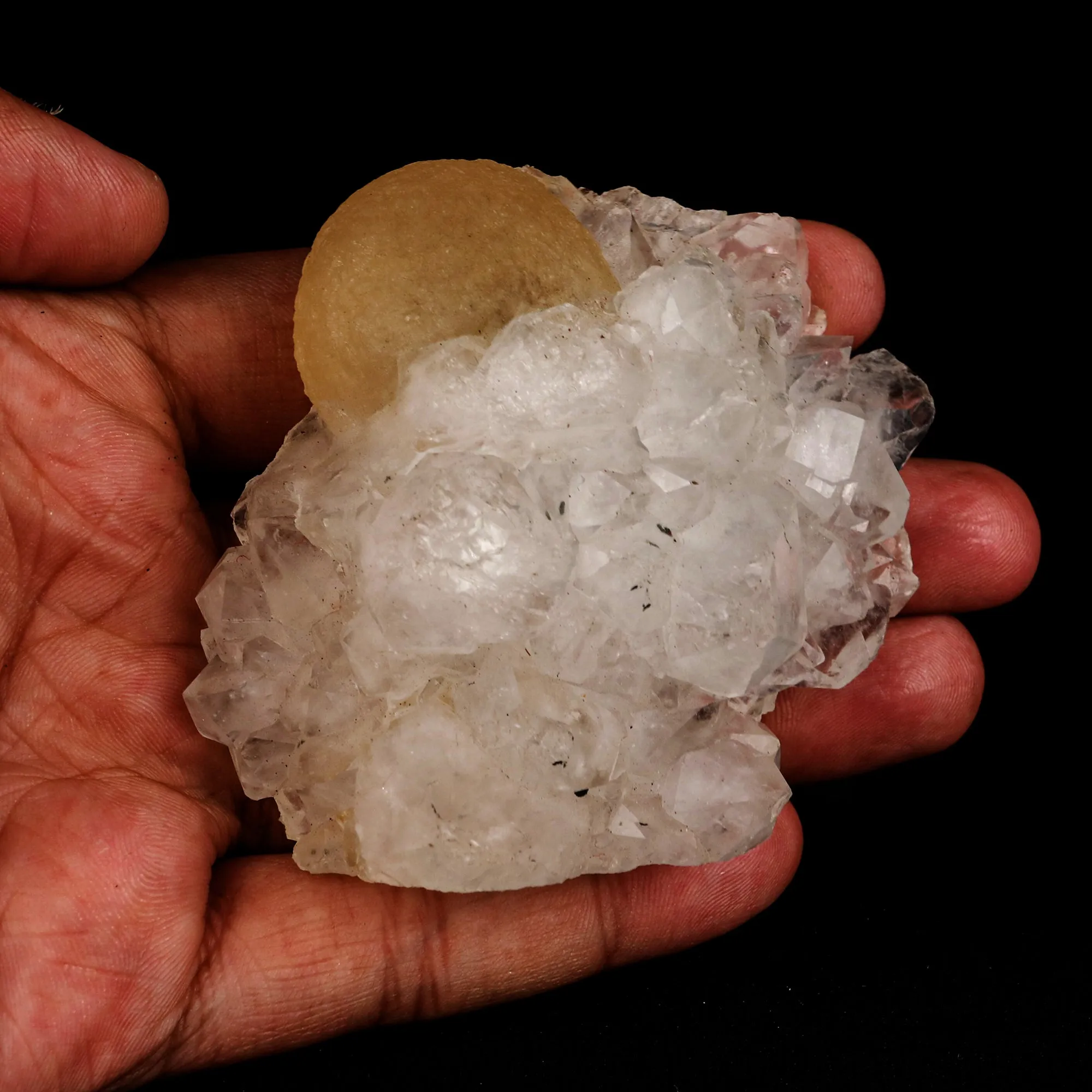 Fluorite ball on MM Quartz Natural Mineral Specimen - image 5