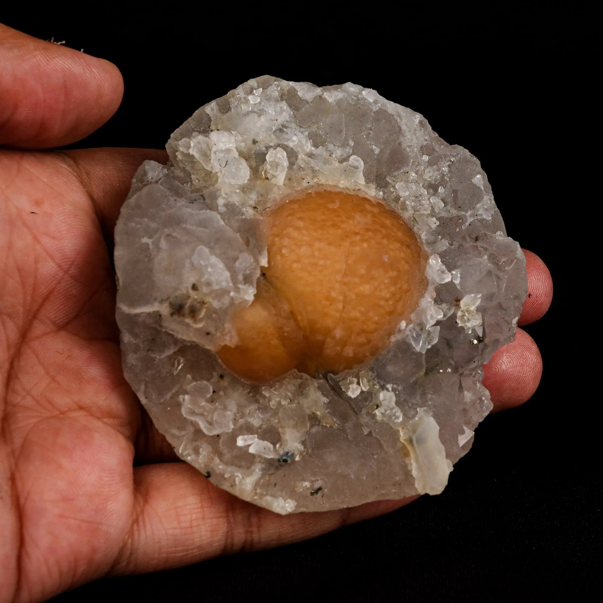 Fluorite ball on MM Quartz Natural Mineral Specimen - image 5