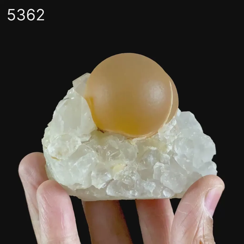 Fluorite ball on MM Quartz Natural Mineral Specimen - image 6