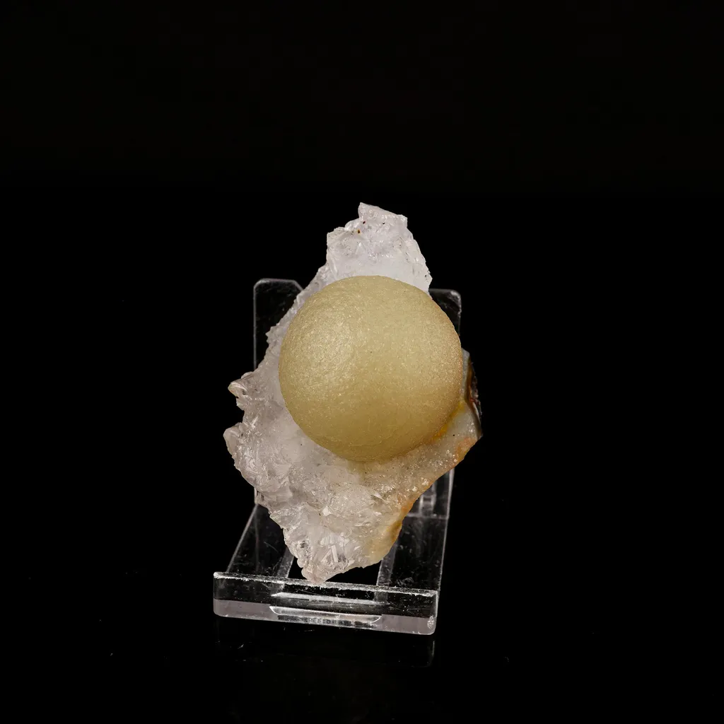 Fluorite ball on MM Quartz Natural Mineral Specimen image