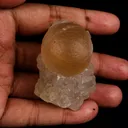 Fluorite ball on MM Quartz Natural Mineral Specimen - image 5