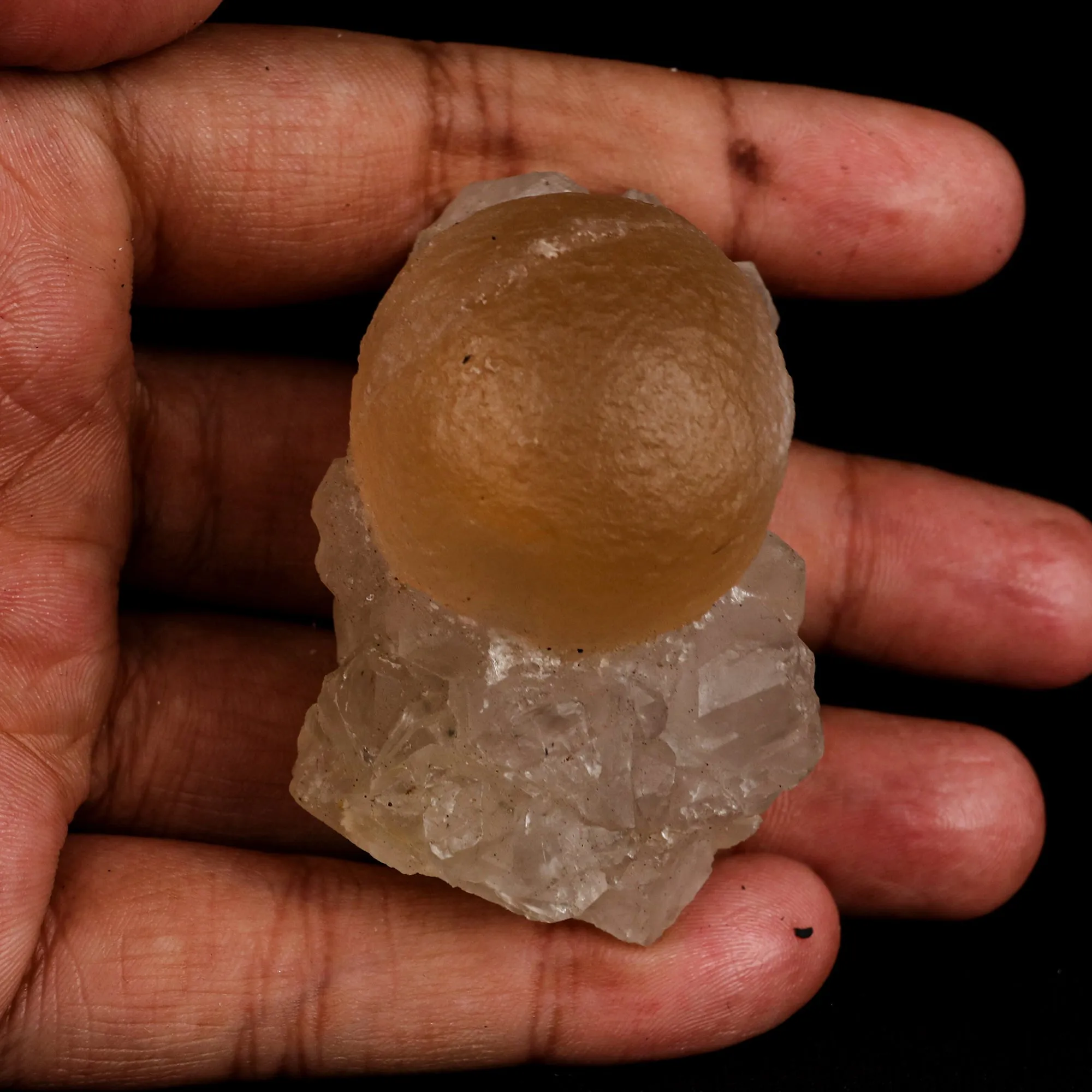 Fluorite ball on MM Quartz Natural Mineral Specimen - image 5