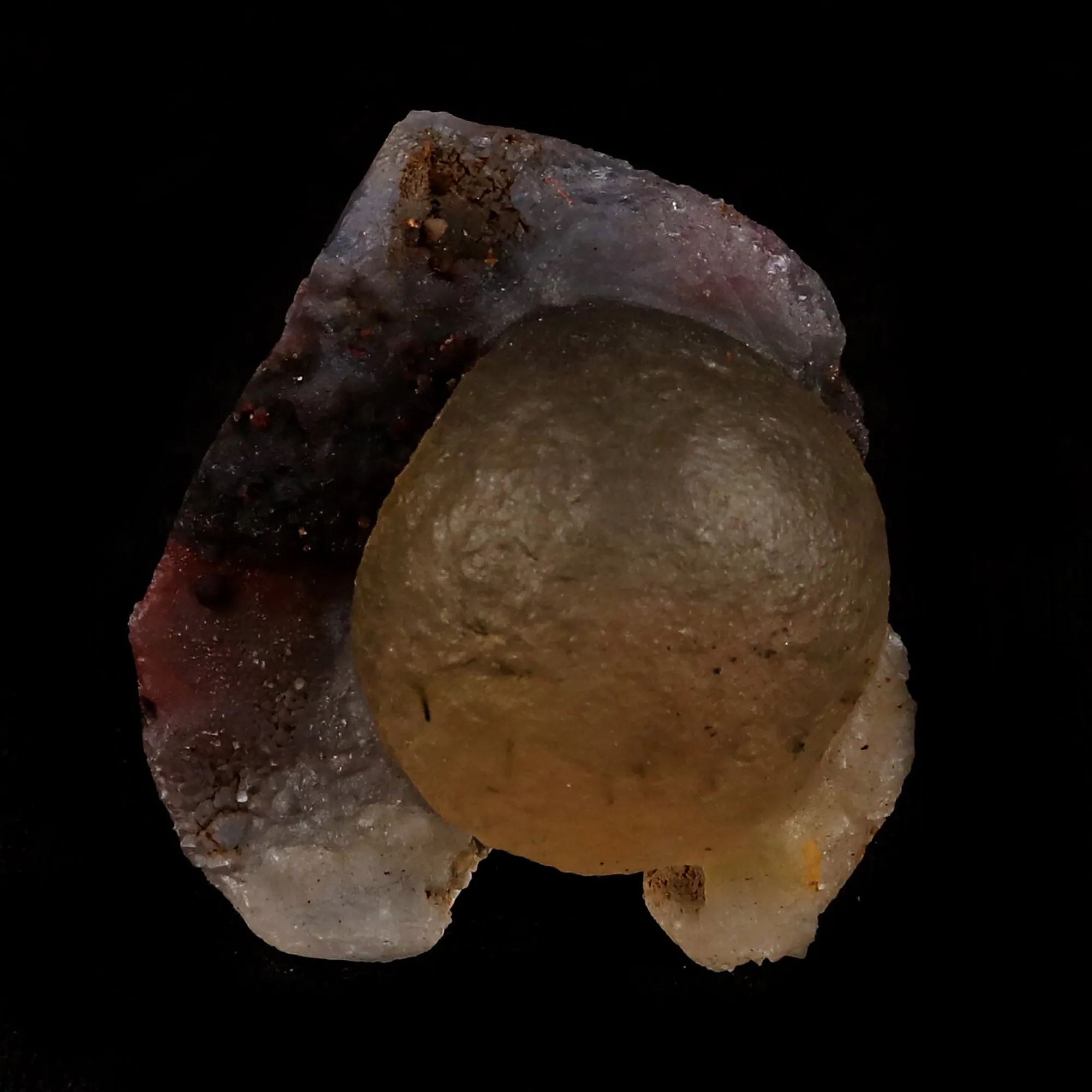 Fluorite ball on MM Quartz Natural Mineral Specimen - image 1