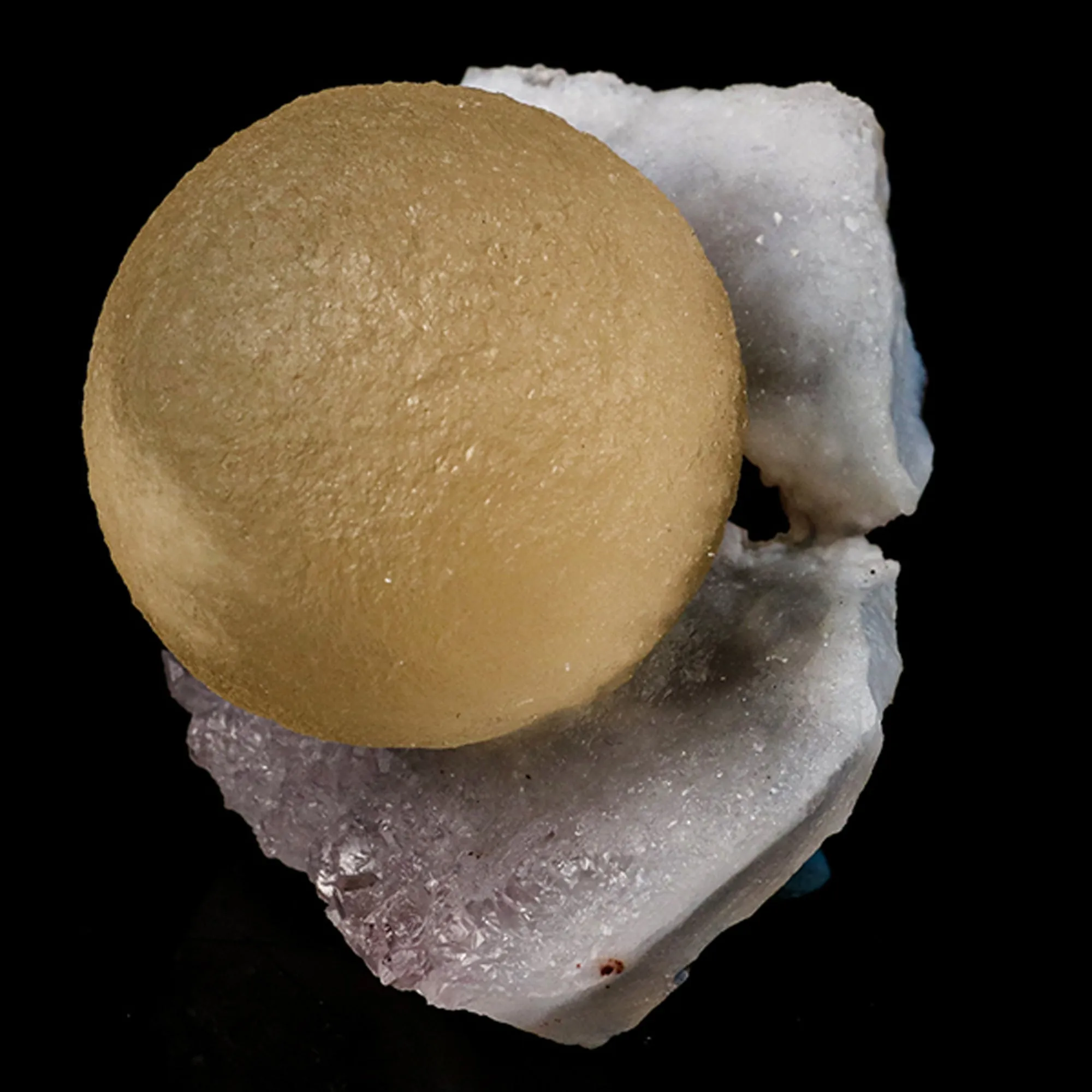 Fluorite ball on MM Quartz Natural Mineral Specimen - image 2