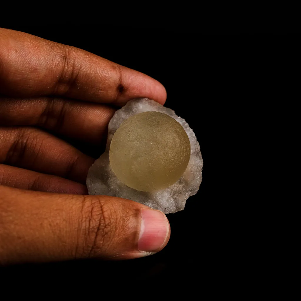 Fluorite ball on MM Quartz Natural Mineral Specimen - image 5
