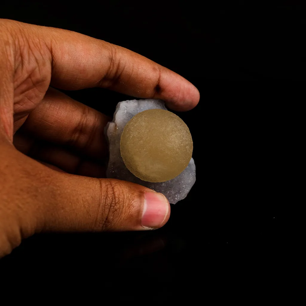 Fluorite ball on MM Quartz Natural Mineral Specimen - image 4