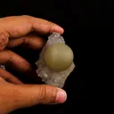Fluorite ball on MM Quartz Natural Mineral Specimen - image 4
