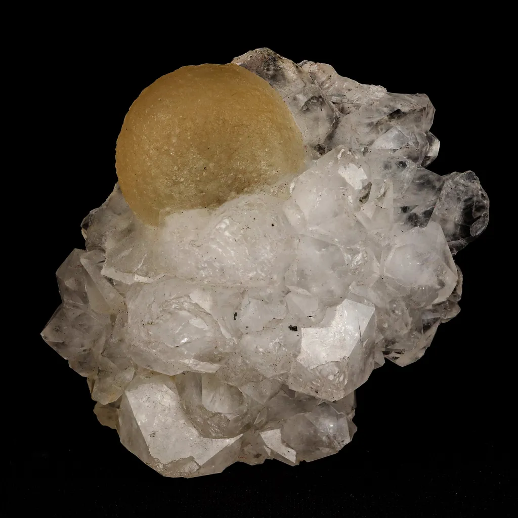 Fluorite ball on MM Quartz Natural Mineral Specimen image