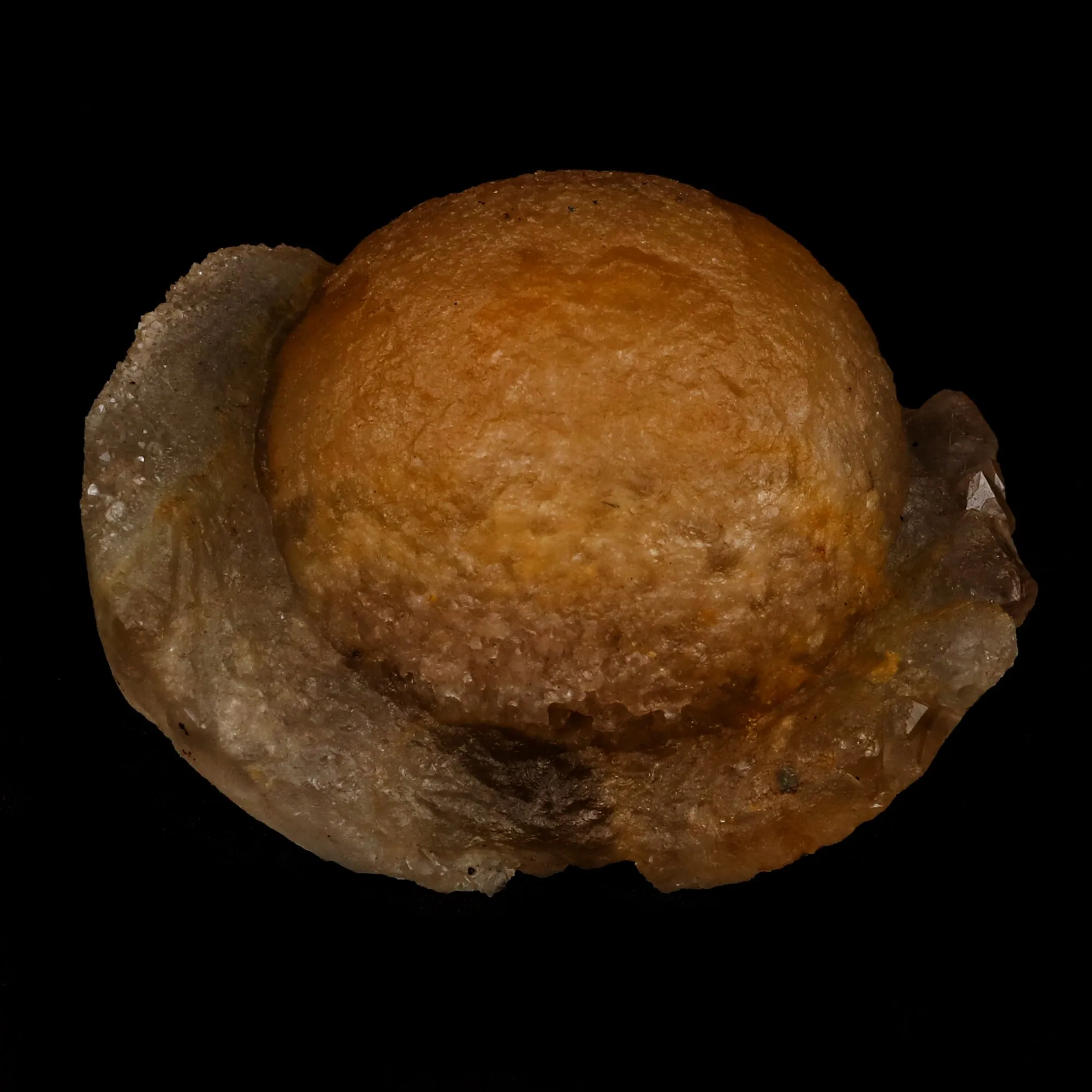 Fluorite ball on MM Quartz Natural Mineral Specimen - image 1