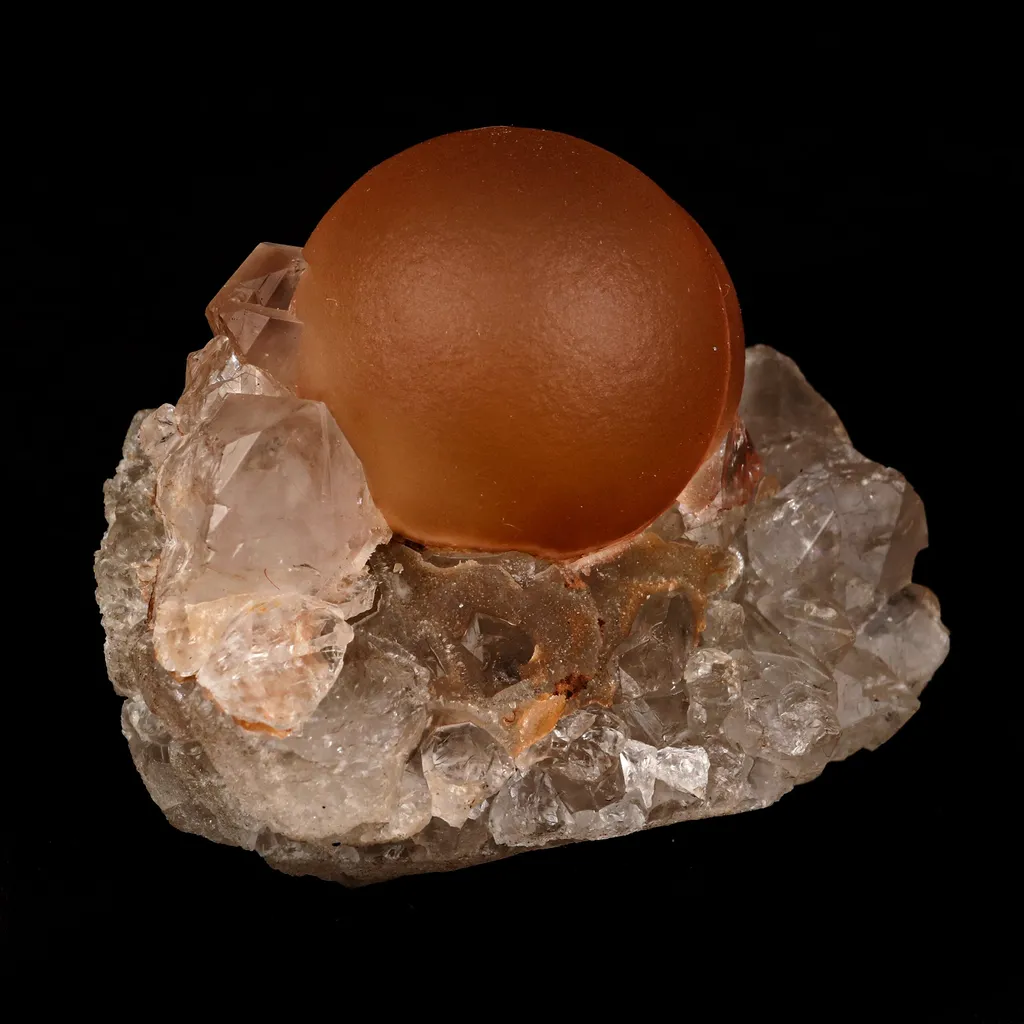 Fluorite ball on MM Quartz Natural Mineral Specimen - image 3