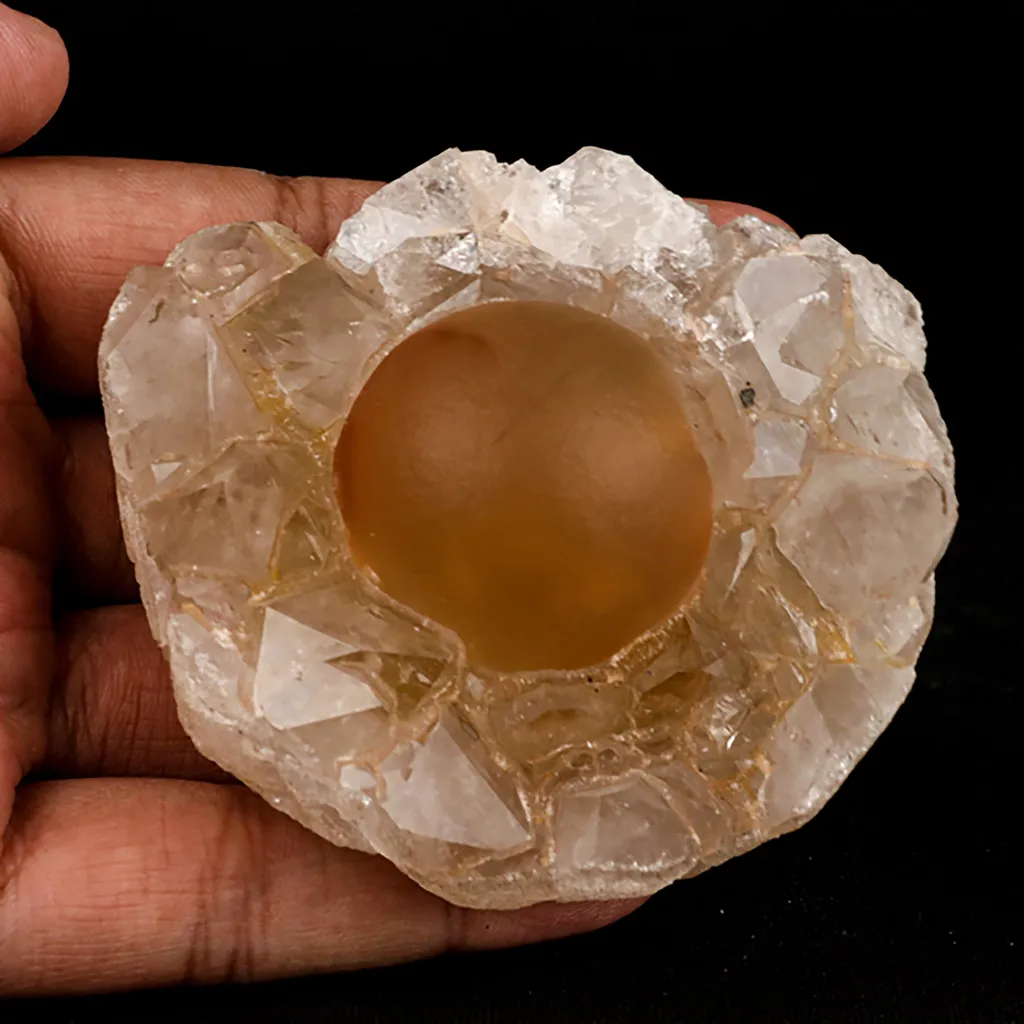 Fluorite ball on MM Quartz Natural Mineral Specimen - image 4