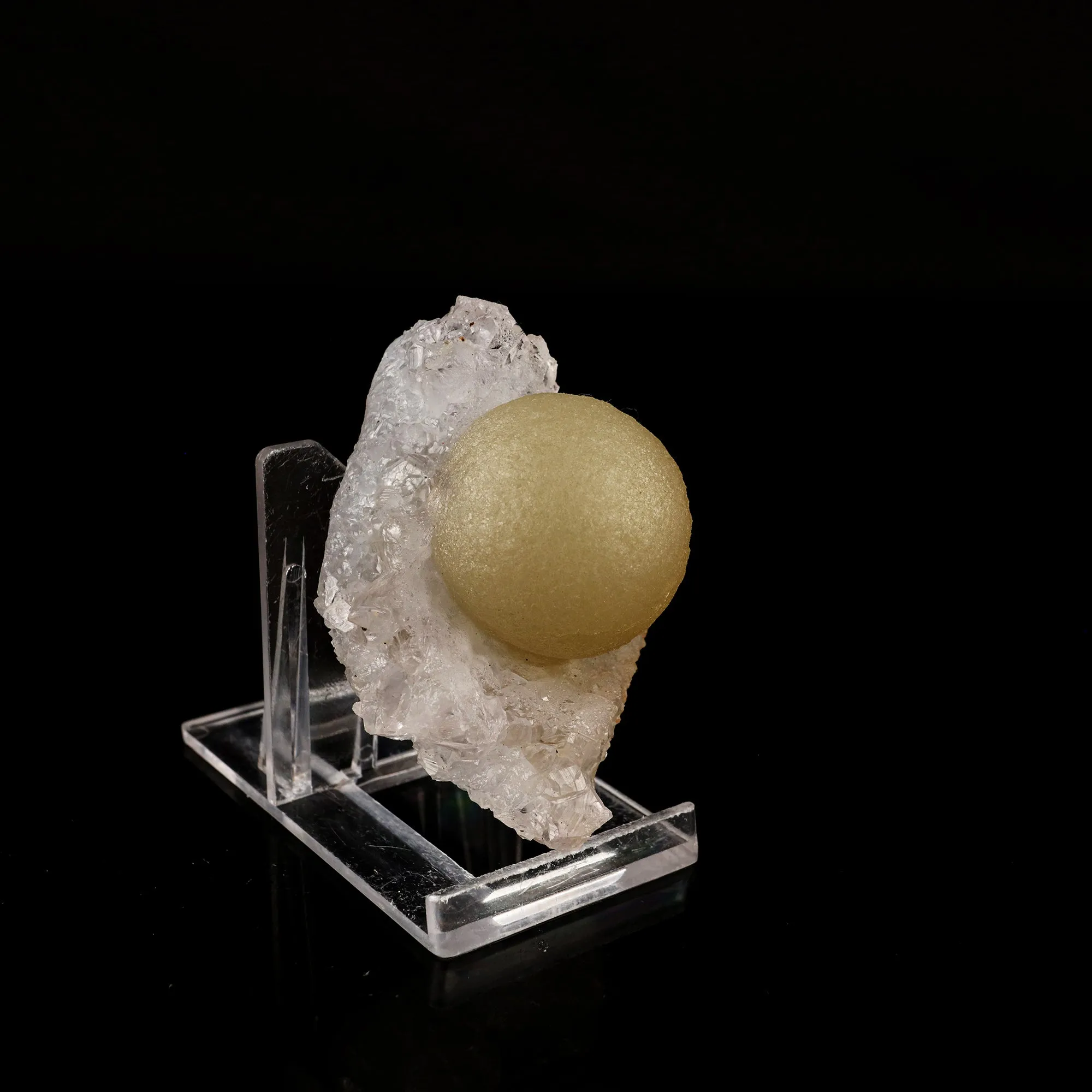Fluorite ball on MM Quartz Natural Mineral Specimen - image 3