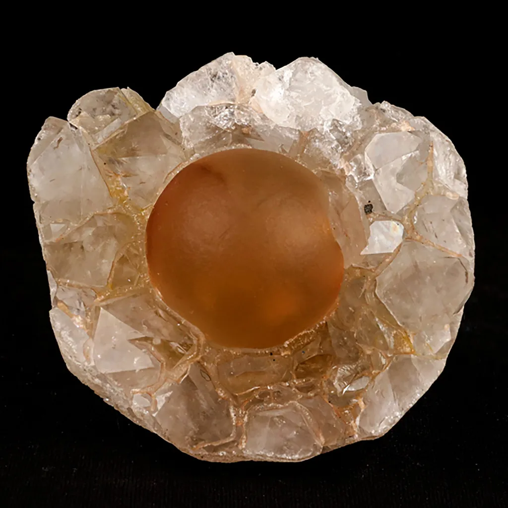 Fluorite ball on MM Quartz Natural Mineral Specimen image