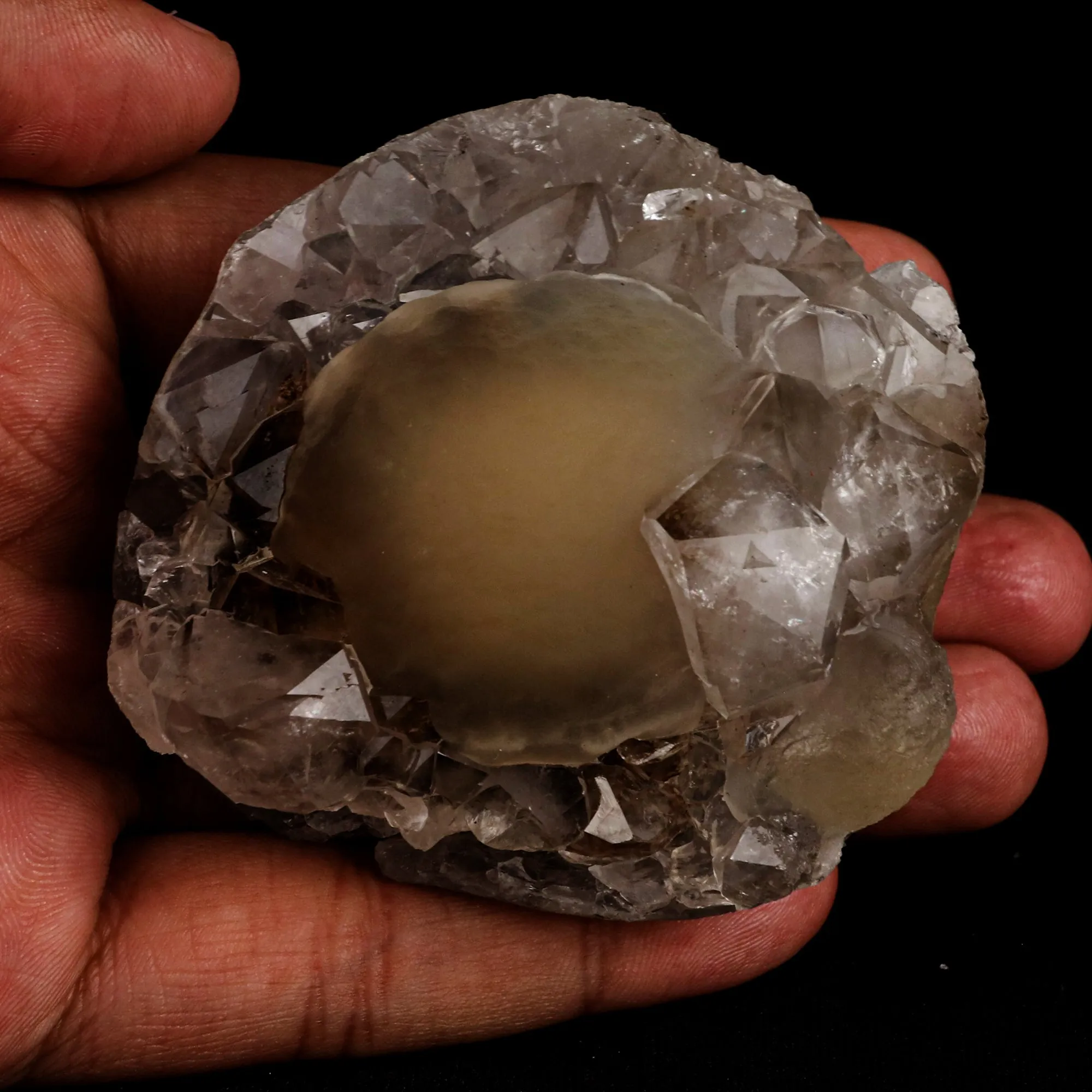 Fluorite ball on MM Quartz Natural Mineral Specimen - image 5