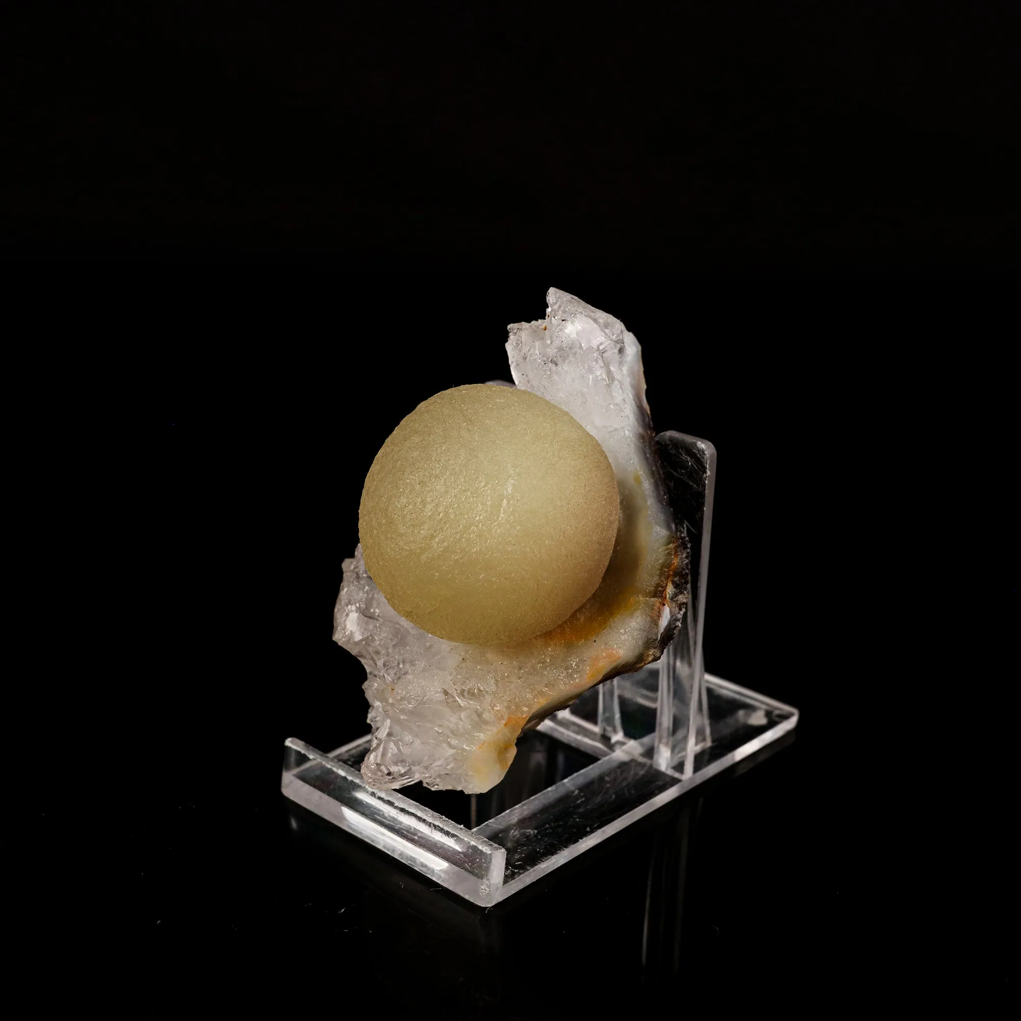 Fluorite ball on MM Quartz Natural Mineral Specimen - image 2