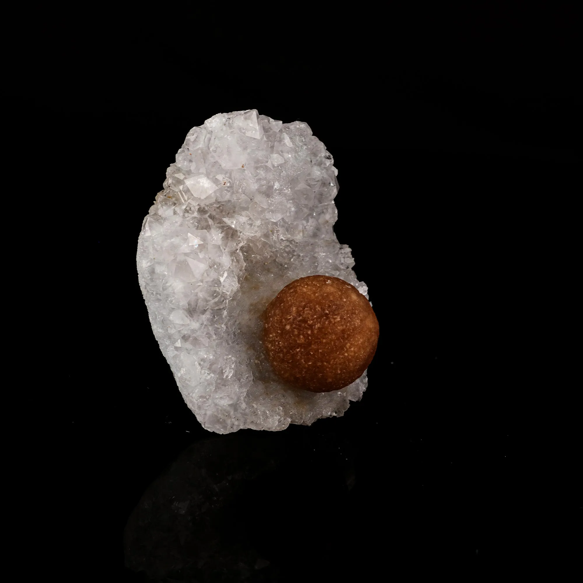 Fluorite ball on MM Quartz Natural Mineral Specimen - image 3