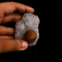 Fluorite ball on MM Quartz Natural Mineral Specimen - image 4