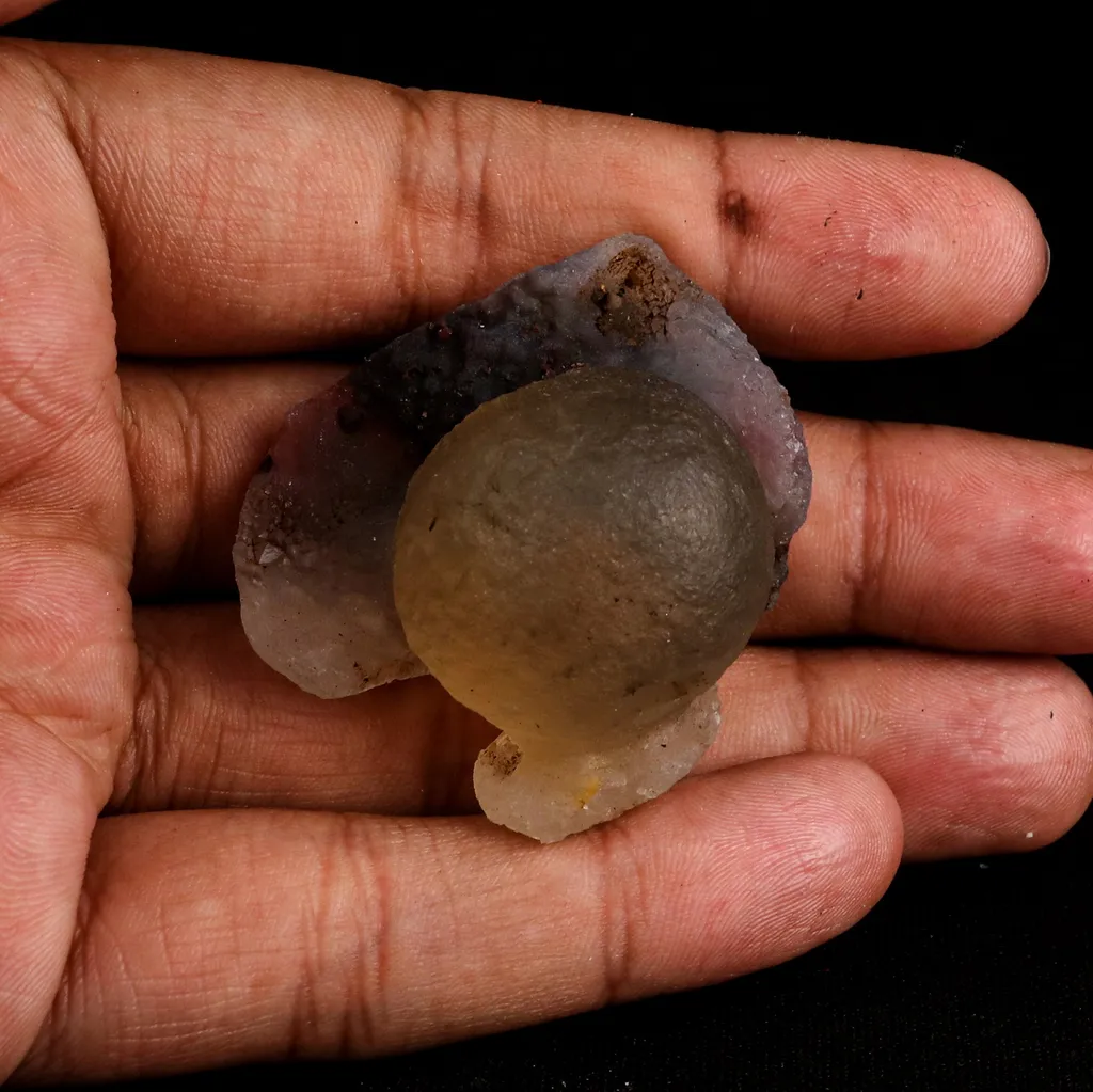 Fluorite ball on MM Quartz Natural Mineral Specimen - image 5