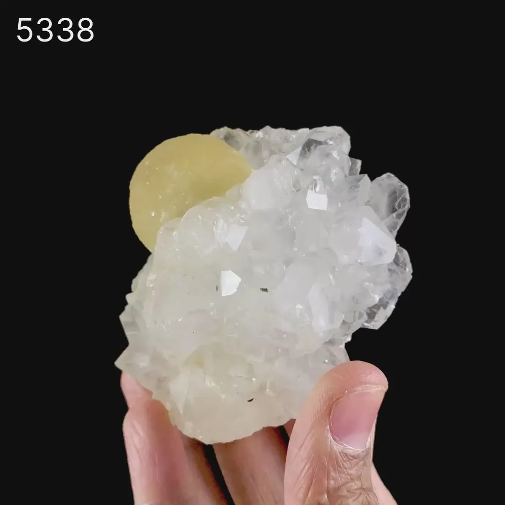 Fluorite ball on MM Quartz Natural Mineral Specimen - image 6