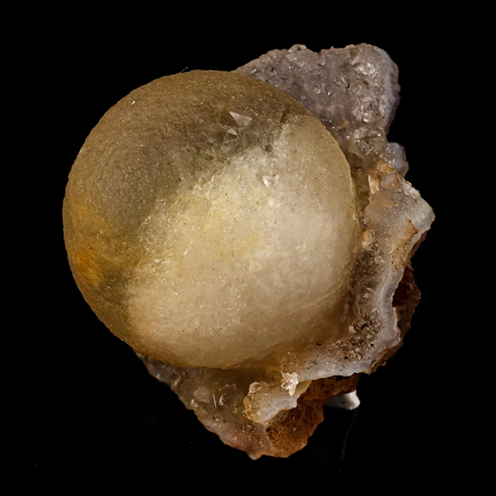 Fluorite Ball on MM Quartz Very Rare Natural Mineral Specimen - image 2