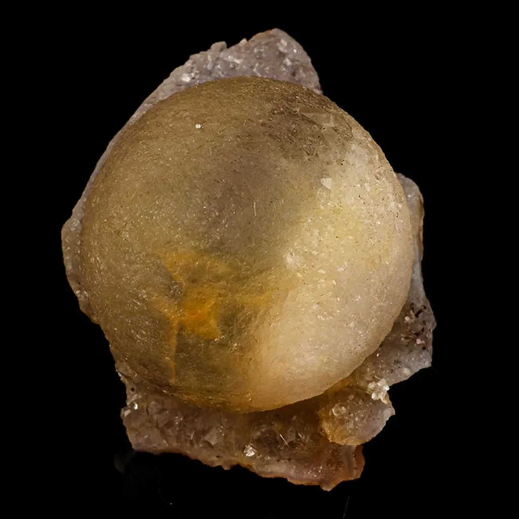 Fluorite Ball on MM Quartz Very Rare Natural Mineral Specimen image