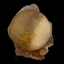 Fluorite Ball on MM Quartz Very Rare Natural Mineral Specimen - image 1