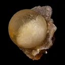 Fluorite Ball on MM Quartz Very Rare Natural Mineral Specimen - image 2