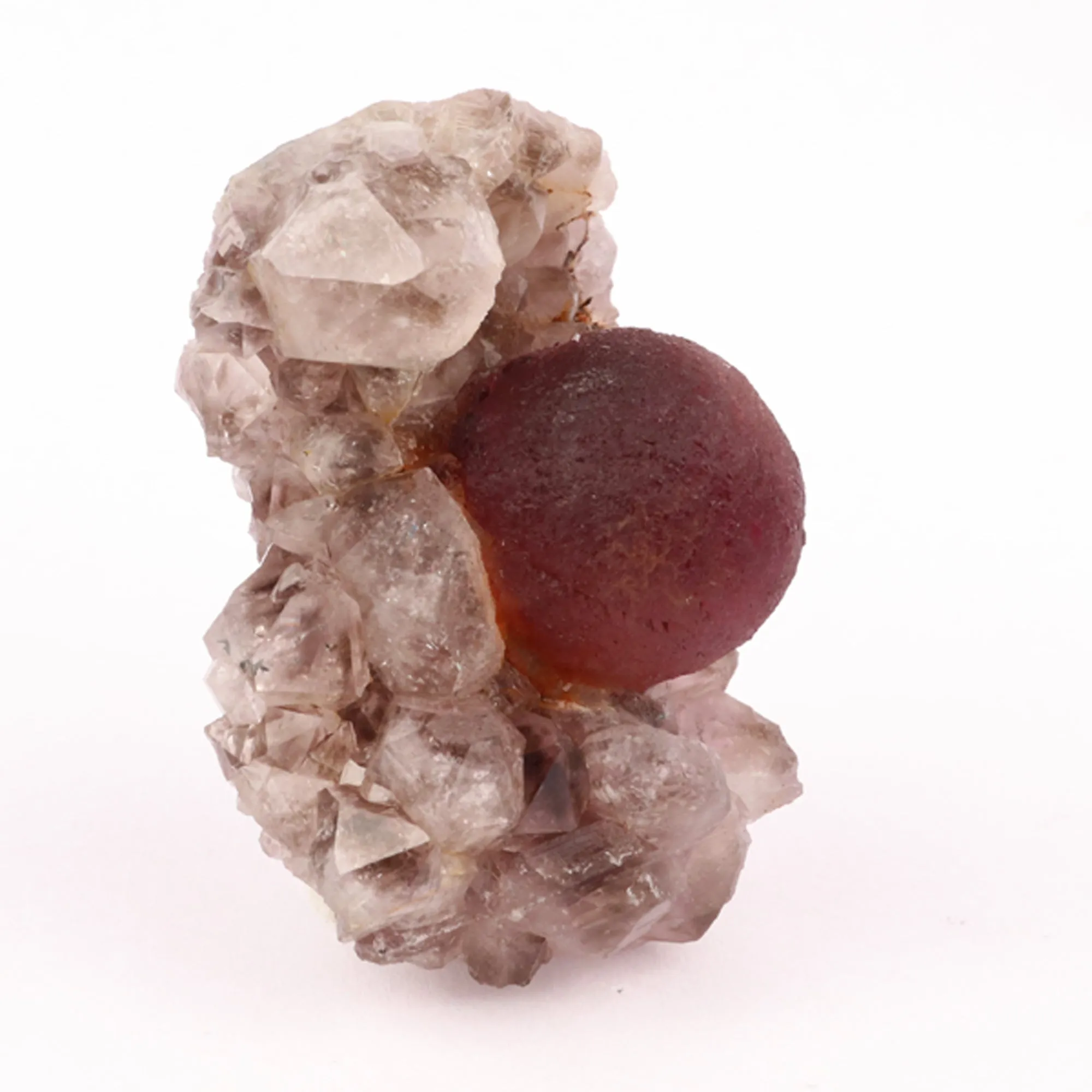 Fluorite Ball Violet Color on Amethyst Very Rare Natural Mineral Specimen - image 4