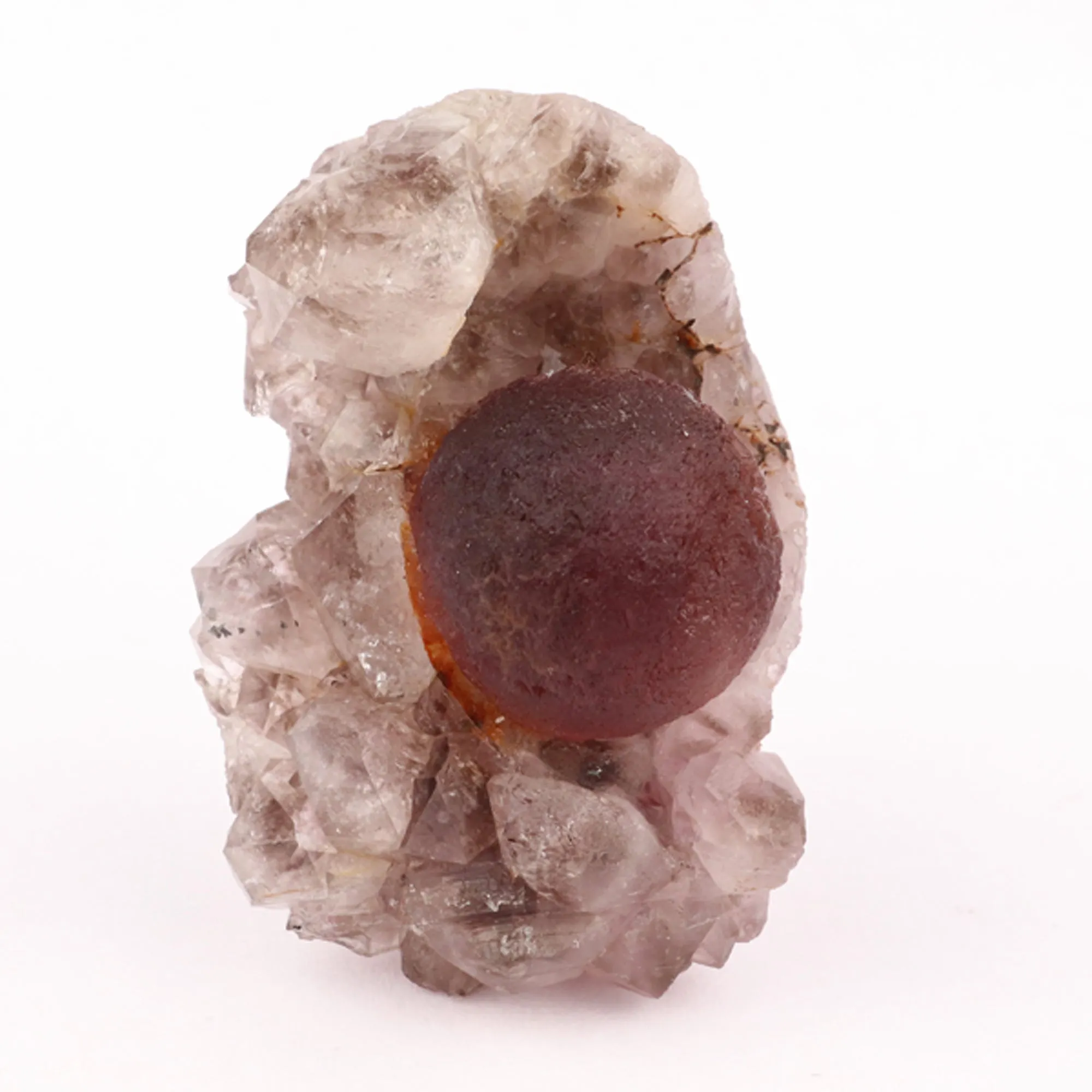 Fluorite Ball Violet Color on Amethyst Very Rare Natural Mineral Specimen - image 2