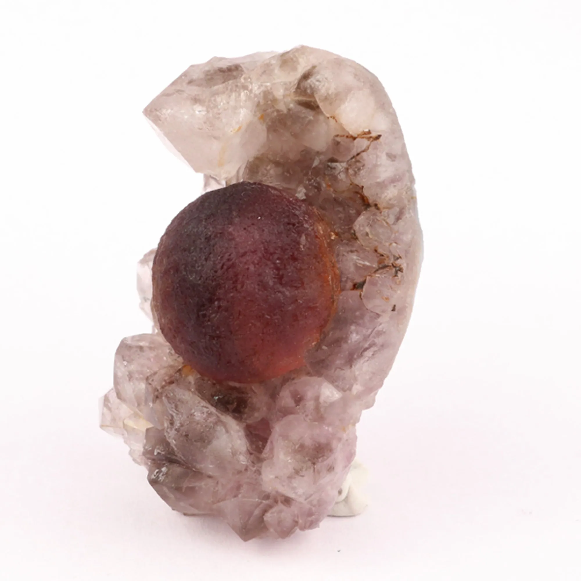 Fluorite Ball Violet Color on Amethyst Very Rare Natural Mineral Specimen - image 3