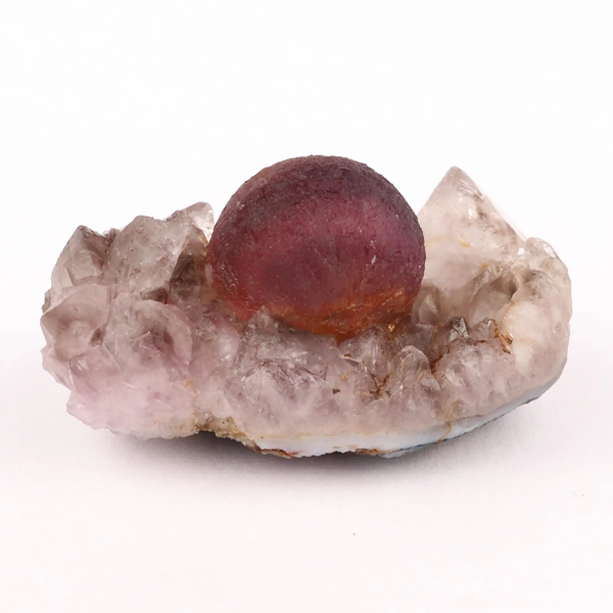 Fluorite Ball Violet Color on Amethyst Very Rare Natural Mineral Specimen - image 6