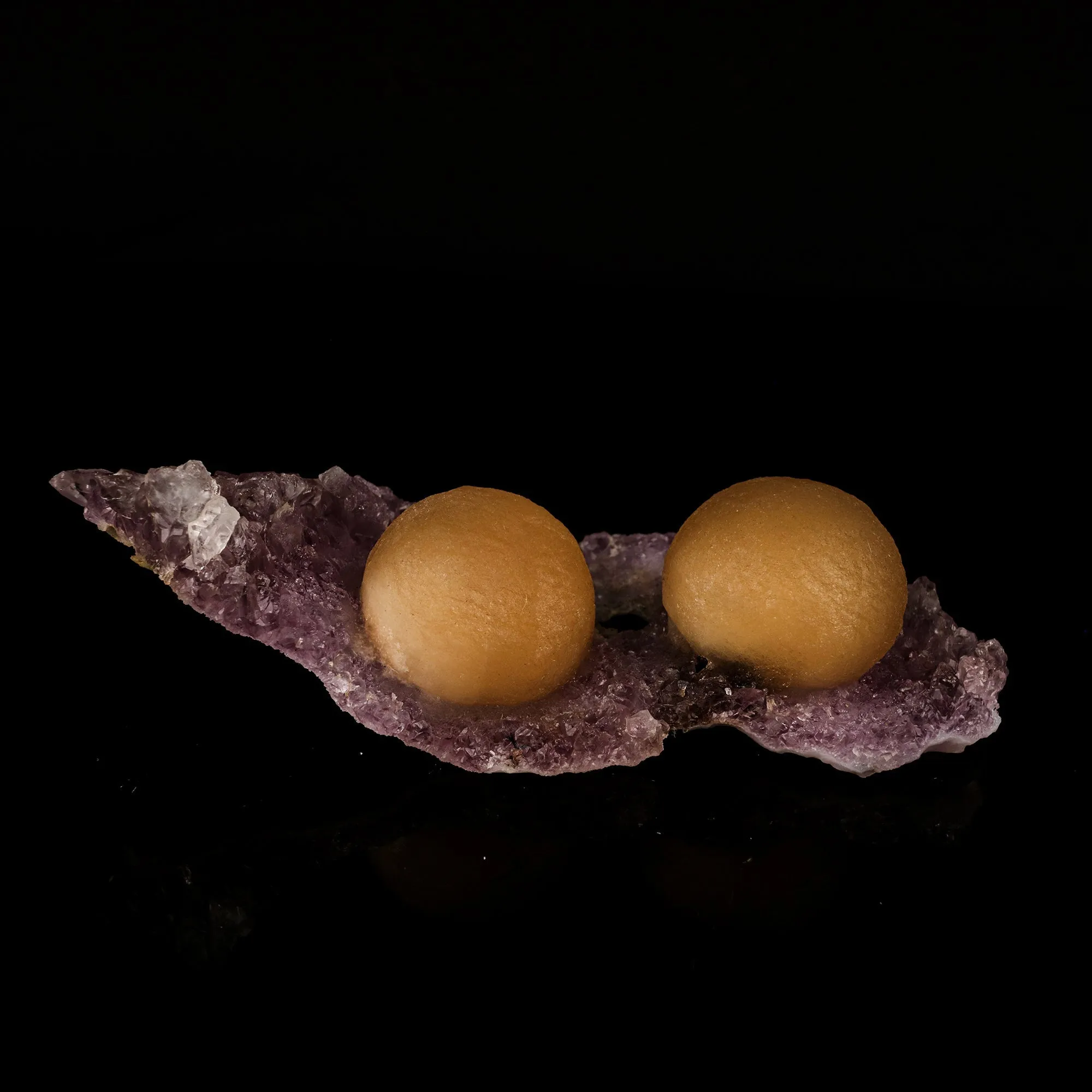 Fluorite Balls on Amethyst Very Rare Natural Mineral Specimen - image 6