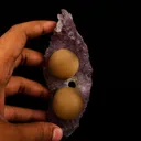 Fluorite Balls on Amethyst Very Rare Natural Mineral Specimen - image 4