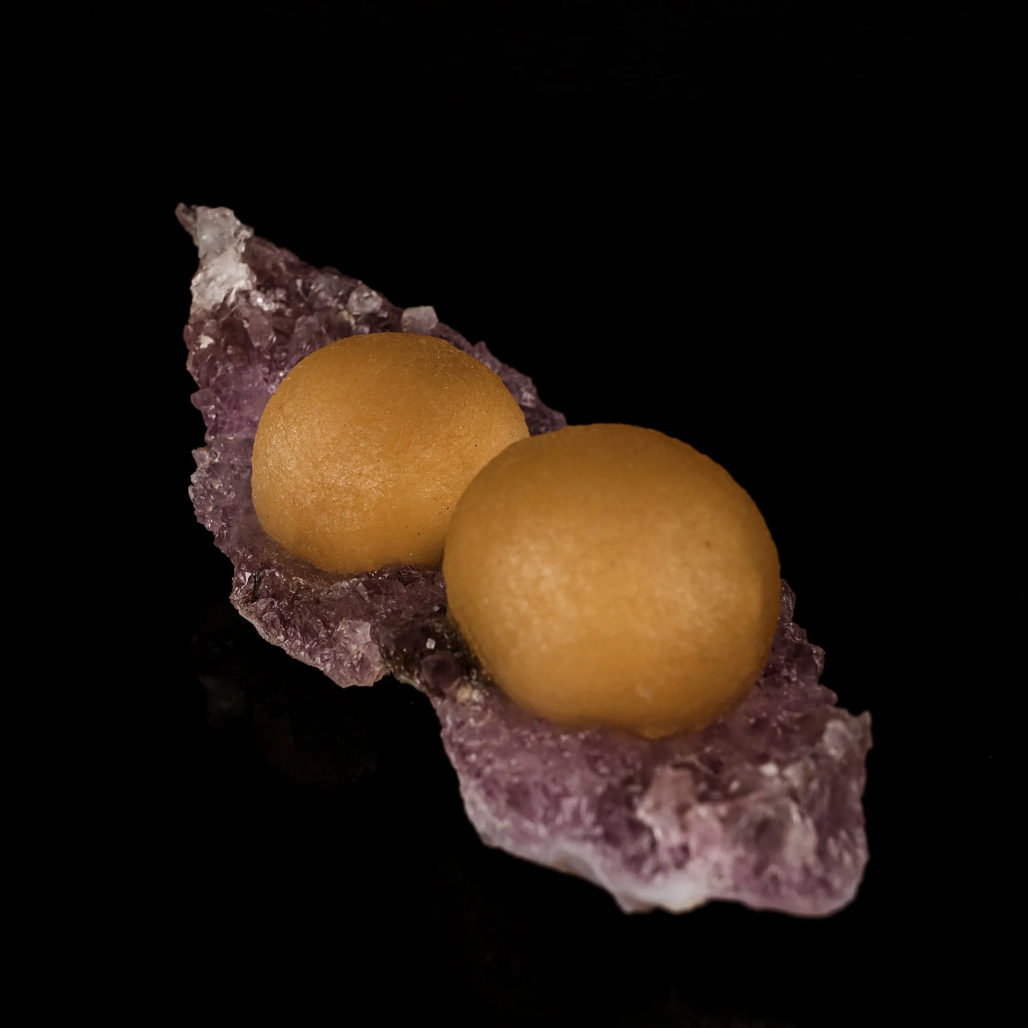 Fluorite Balls on Amethyst Very Rare Natural Mineral Specimen - image 7