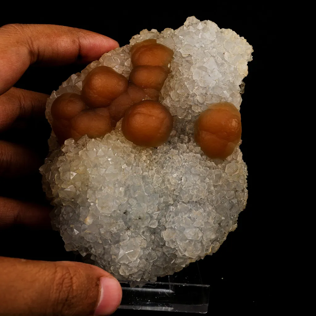Fluorite balls on MM Quartz Natural Mineral Specimen - image 4