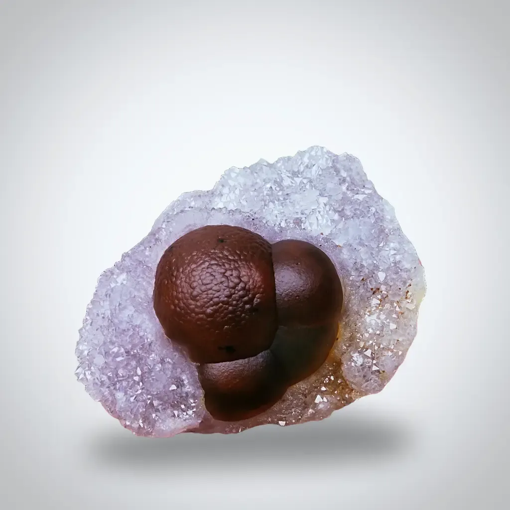 Fluorite Balls on Quartz image