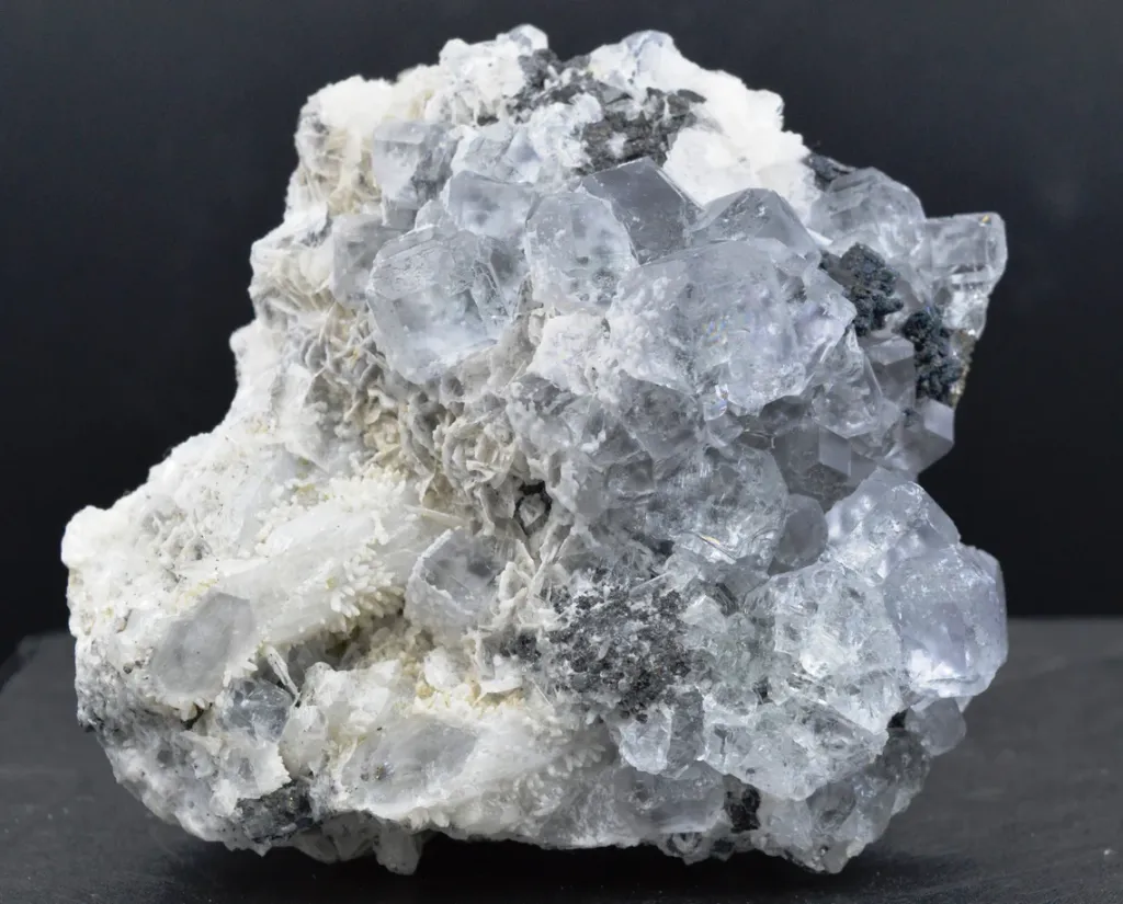 Fluorite & barite chalcopyrite - 683 grams - Hunan, China image