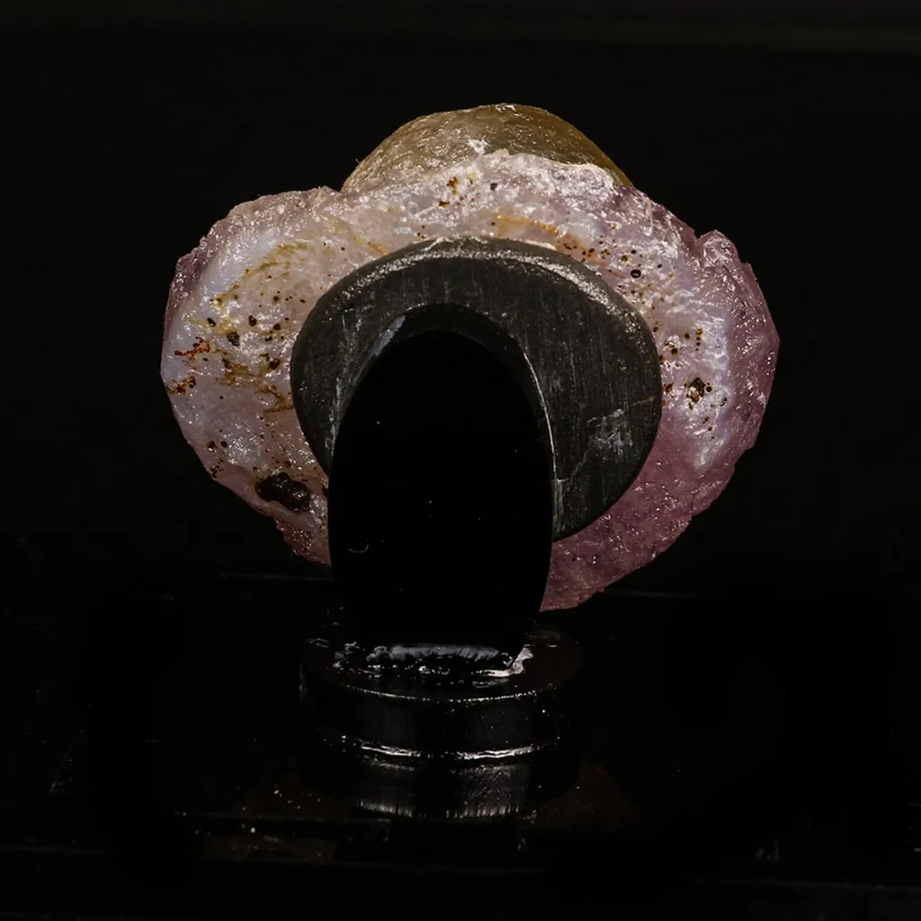 Fluorite Botridoal on Amethyst Natural Mineral Specimen - image 4