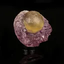 Fluorite Botridoal on Amethyst Natural Mineral Specimen - image 3