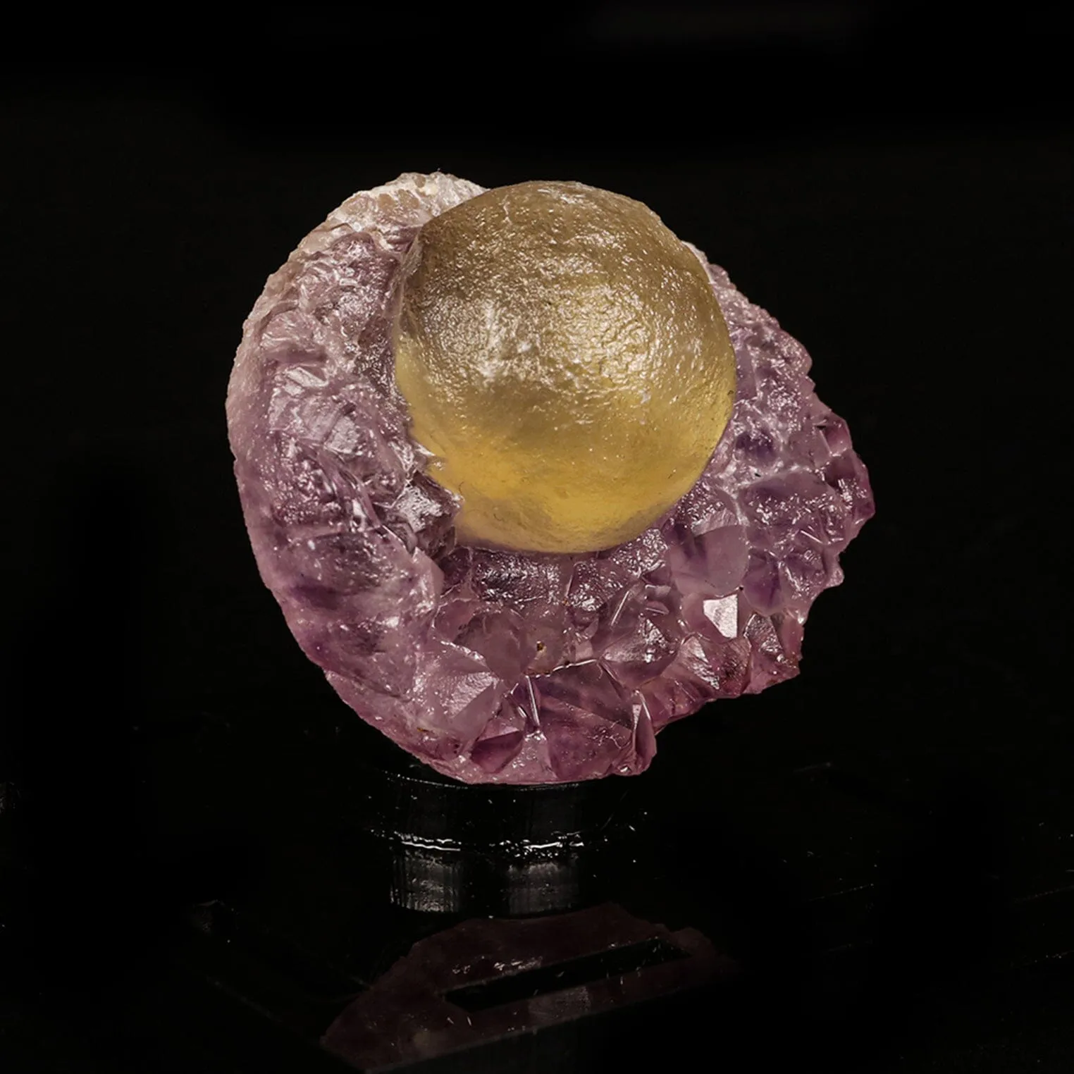Fluorite Botridoal on Amethyst Natural Mineral Specimen - image 3