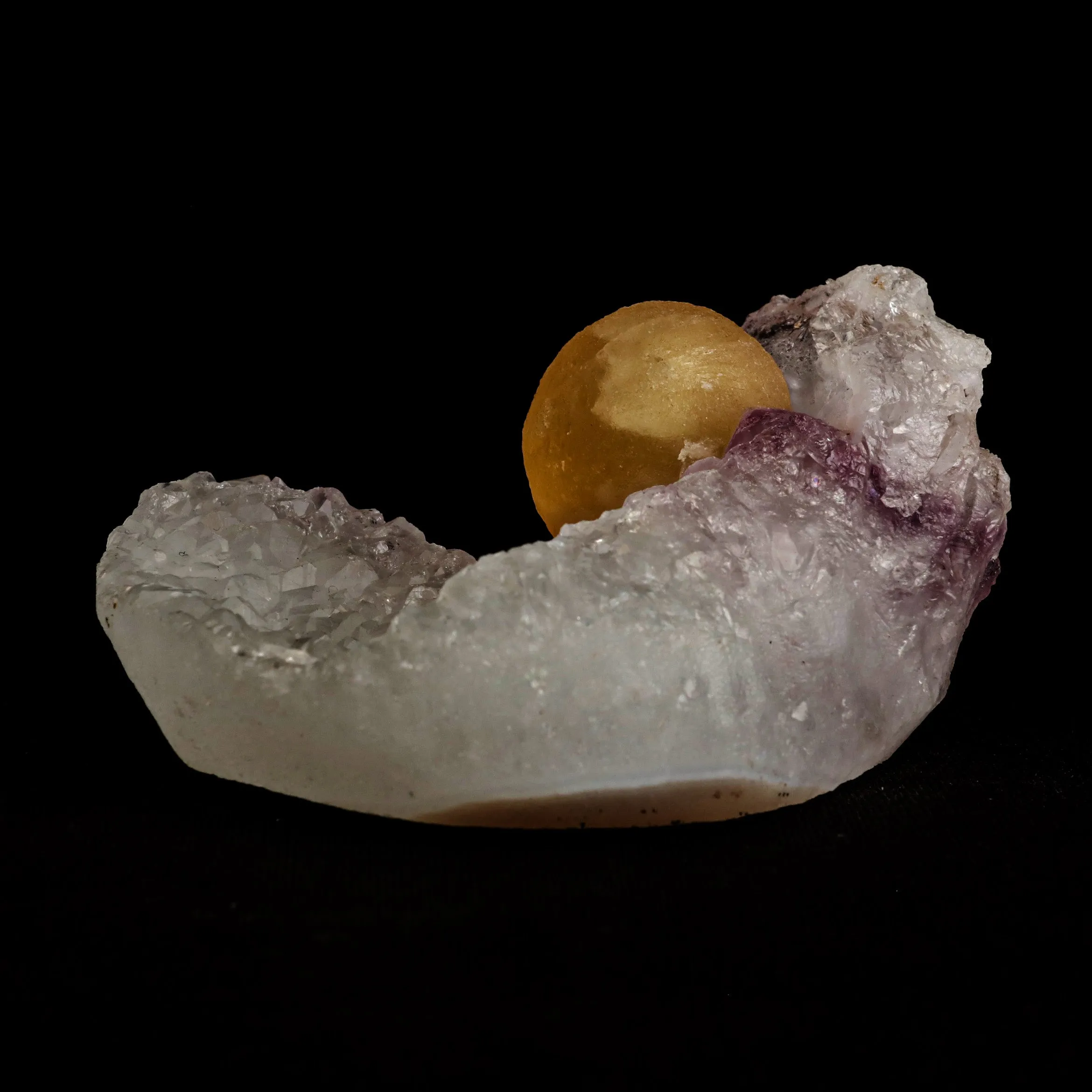 Fluorite Botryoidal on Amethyst Natural Mineral Specimen - image 4