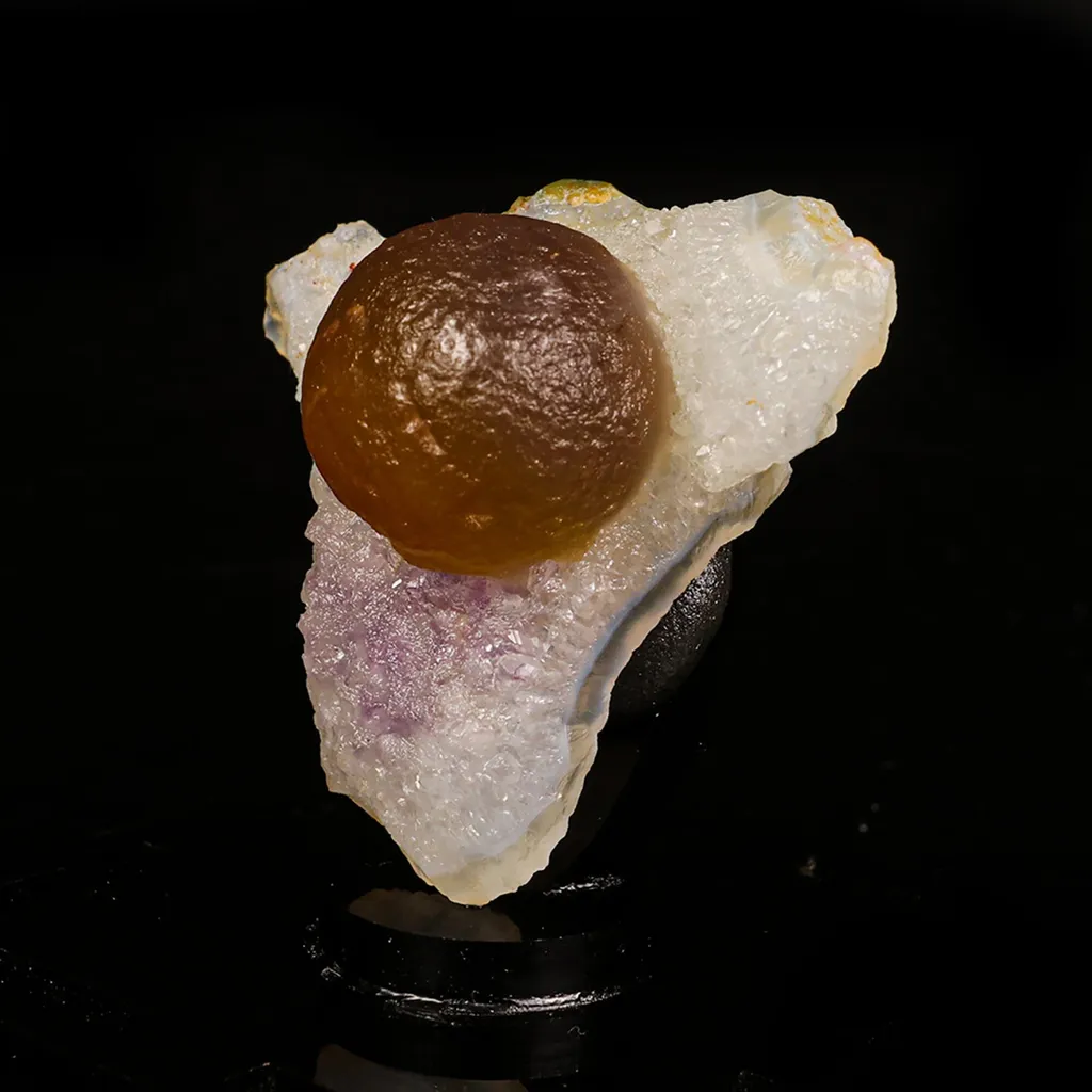 Fluorite botryoidal on Amethyst Natural Mineral Specimen - image 2