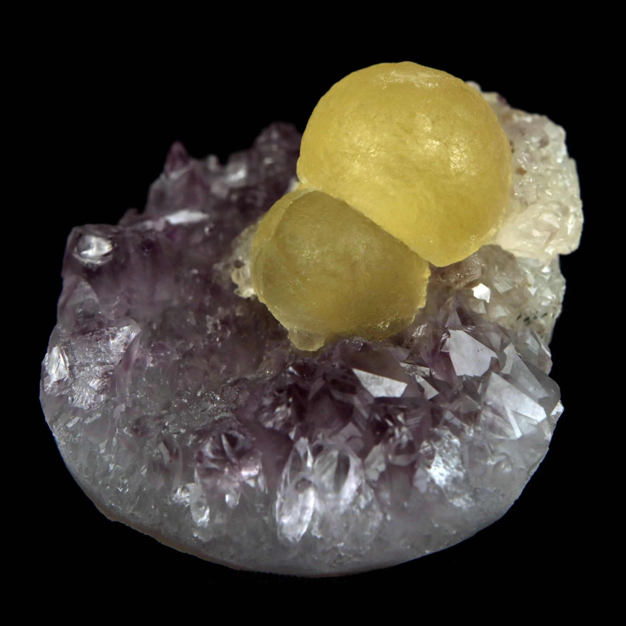 Fluorite Botryoidal on Amethyst Natural Mineral Specimen - image 5