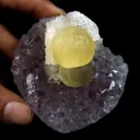 Fluorite Botryoidal on Amethyst Natural Mineral Specimen - image 4