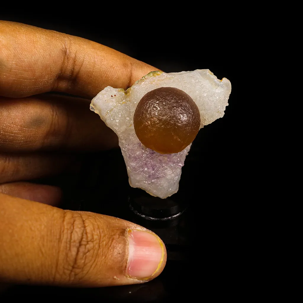 Fluorite botryoidal on Amethyst Natural Mineral Specimen - image 4