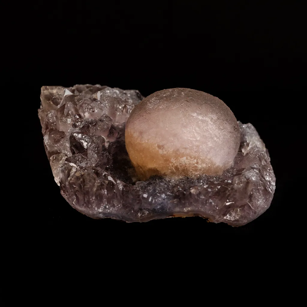 Fluorite Botryoidal on Amethyst Natural Mineral Specimen - image 4