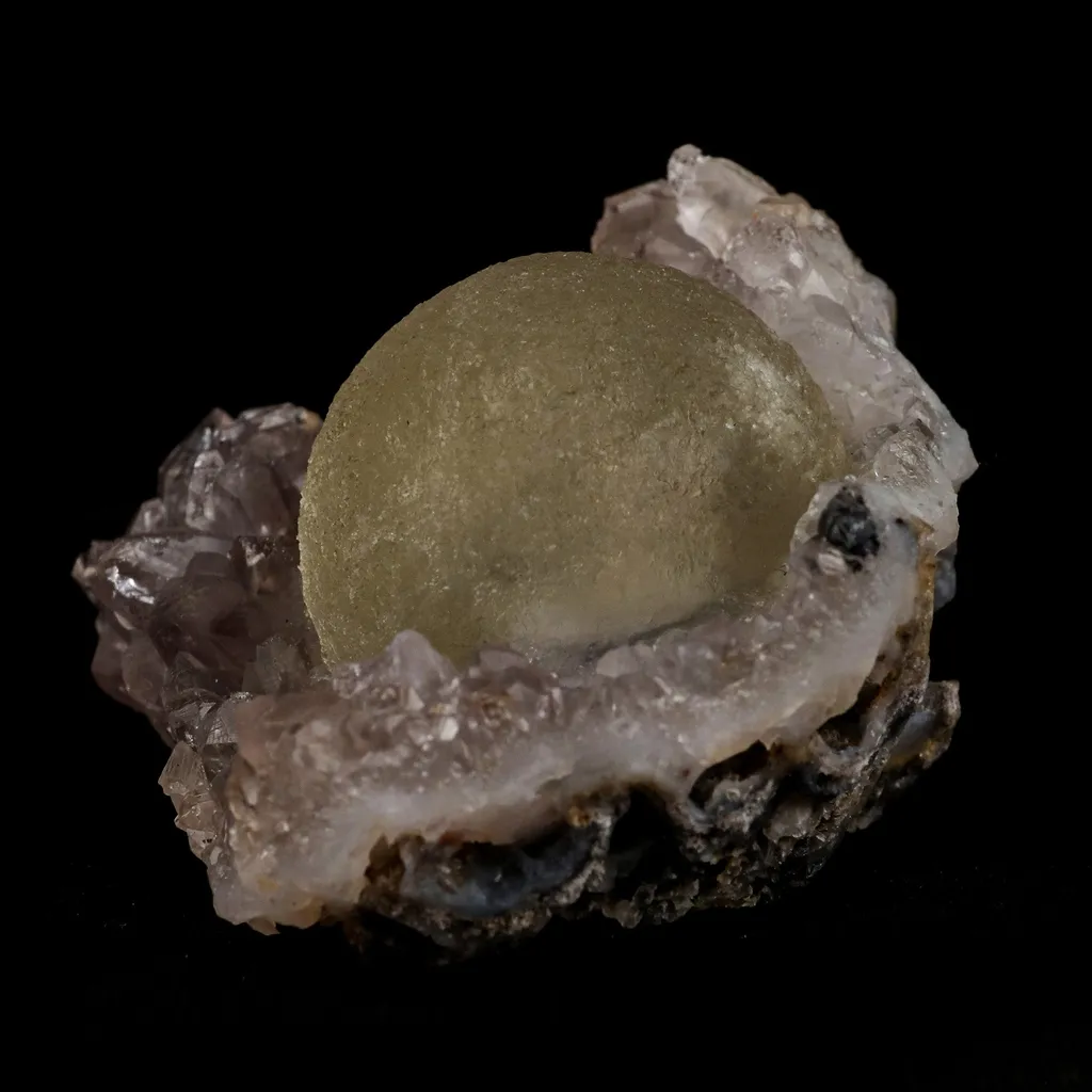 Fluorite Botryoidal on Amethyst Natural Mineral Specimen - image 2