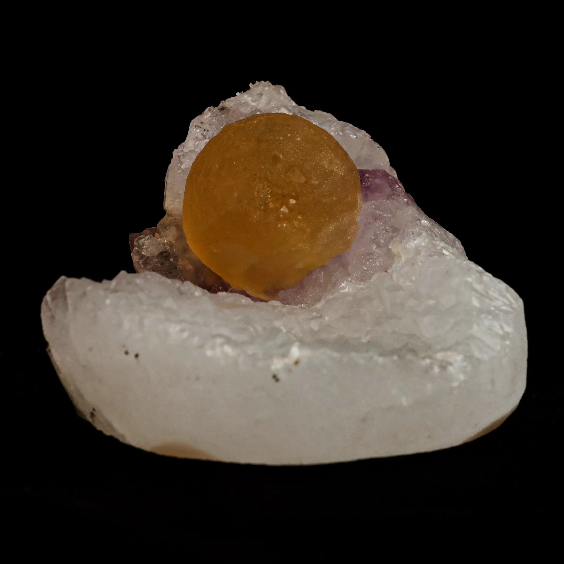 Fluorite Botryoidal on Amethyst Natural Mineral Specimen - image 2